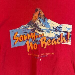 Matterhorn Switzerland Souvenir Graphic Red T-Shirt, Size S